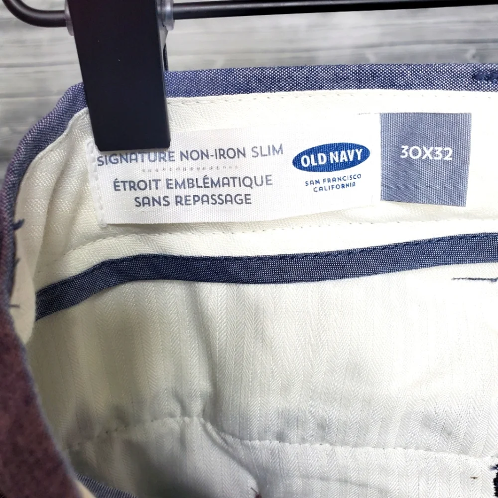 Old Navy Men's Signature Slim Chambray Pants Size 30